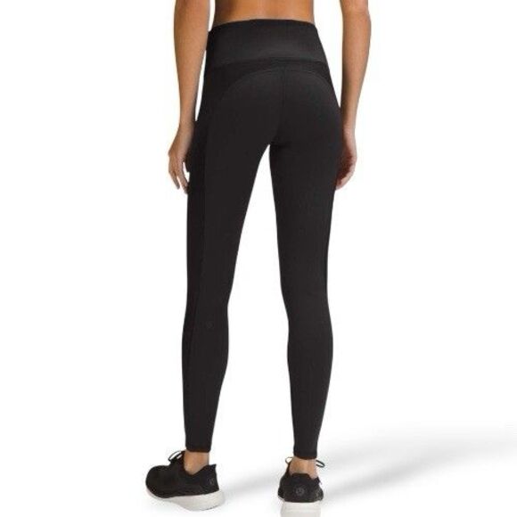 Lululemon Wunder Train High-Rise Tight 28" *Satin Panels Black Size 4 - Picture 1 of 10